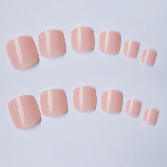 240 Pieces Nude Pink Press On Toe Nails - Picture 4 of 7